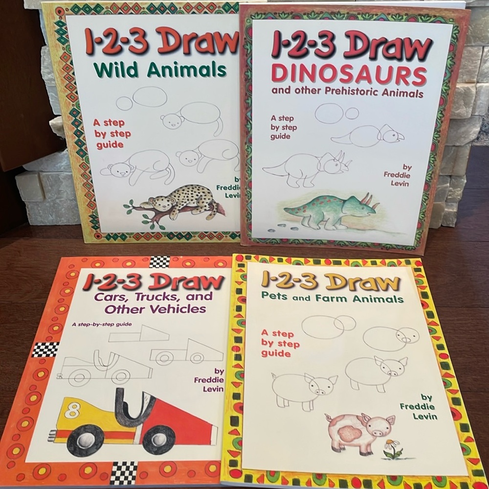 1-2-3 Draw Books by Freddie Levin